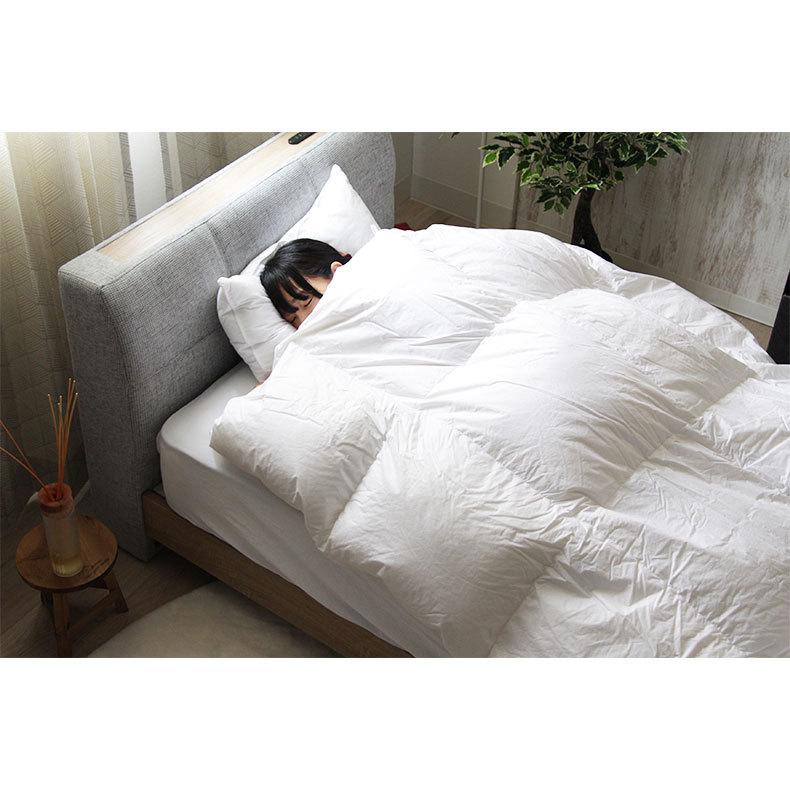 ダブル　布団　ホワイトダック　美品 西川 羽毛布団 ダブル ロング 2枚合わせ 昭和西川公式 ドイツ産