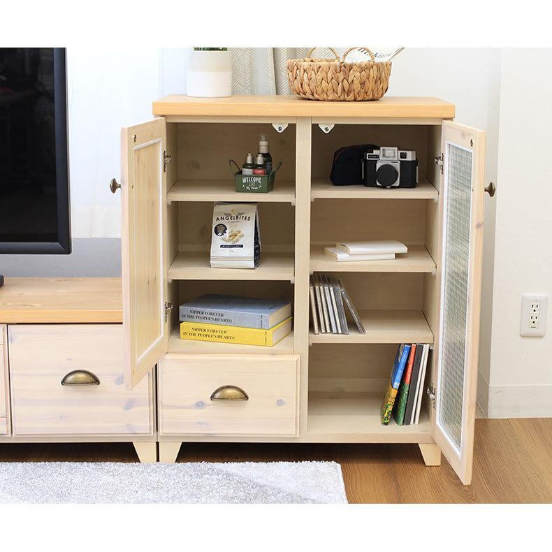サイドボード キャビネット リビング収納 収納 北欧 無垢 幅70cm 70