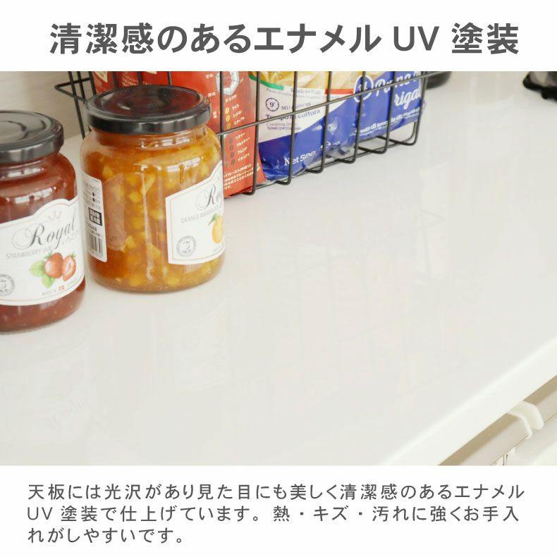 キッチンカウンター ワゴン 棚 作業台 食器入れ 収納 調理台幅180cmカウンター 60四段引出 60開き 60ダスト ネオ_2