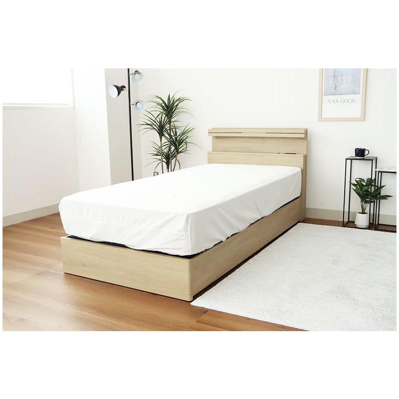 マナベインテリアハーツ 照明付き ベッドフレーム ベット ベット