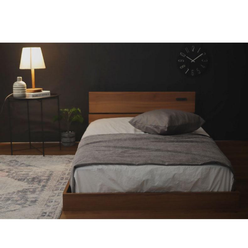 マナベインテリアハーツ シングルベッド ロータイプ コンセント