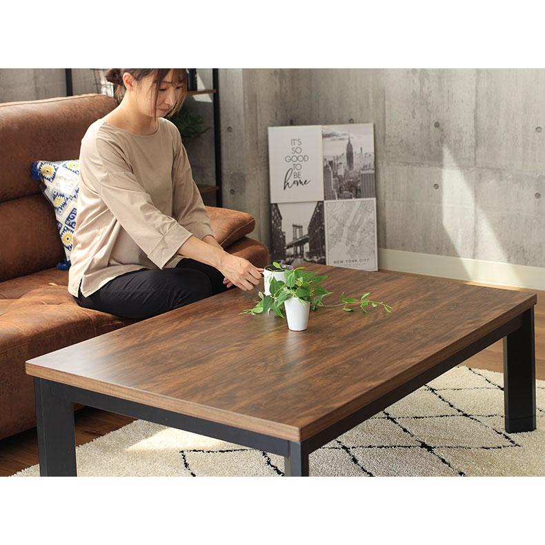こたつ こたつテーブル こたつ机 80x120cm 長方形 継ぎ足 ハロゲン