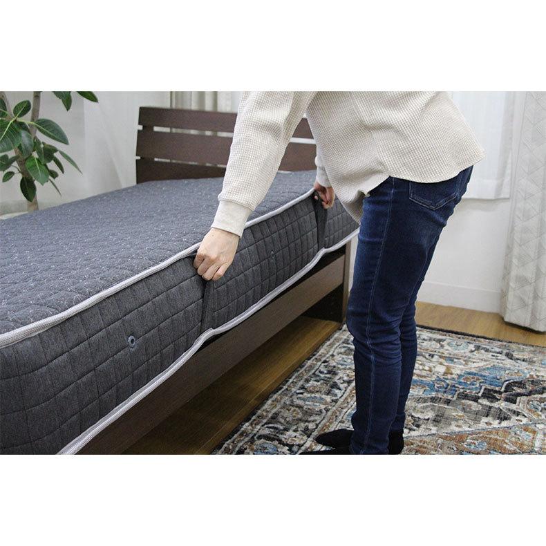 直接取引4000円！アイリスオーヤマ セミダブルマットレス ブラック