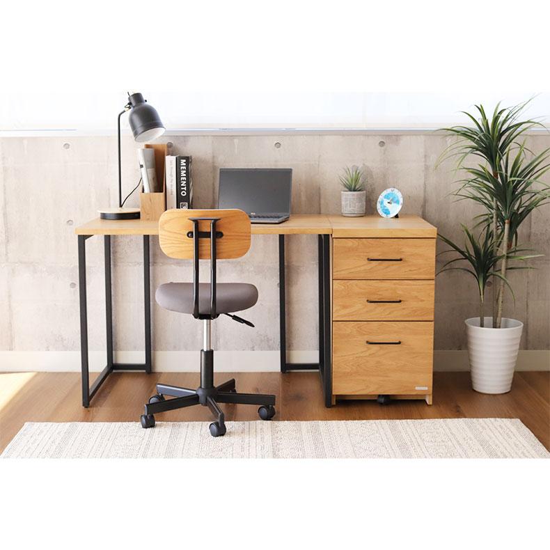 マナベインテリアハーツ オーク 学習机 デスク 勉強机 幅を拡張できる