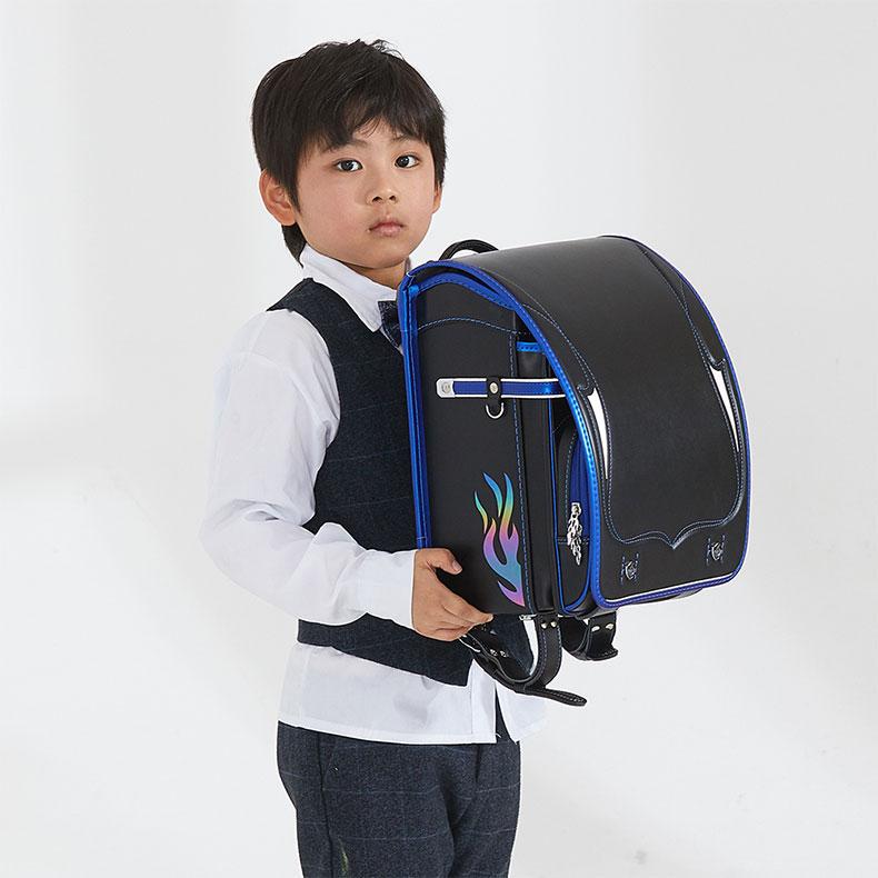 【新品】最新 男の子ランドセル 高級合皮 ファイアモデル 6年保証 全国送料無料 スクールバック 小学生通学カバンブ ブラック/ネイビー ランドセル 男の子 女の子 保証付きランドセル カデンツア ファイア