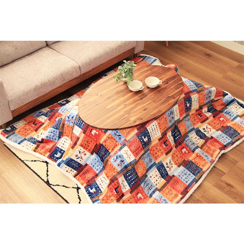 こたつ こたつテーブル こたつ机 105x105cm 楕円形 石英管ヒーター