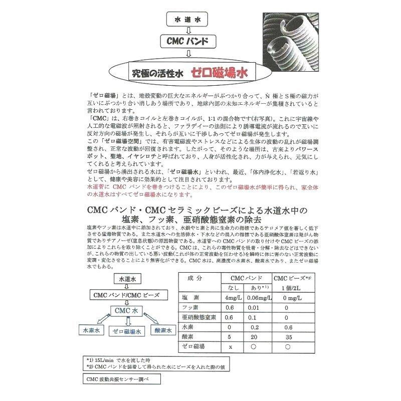 CMC 水道用 スーパーバンド 水の活性化 水素水 酸素水 ゼロ磁場水 ゼロ磁場｜manai｜08