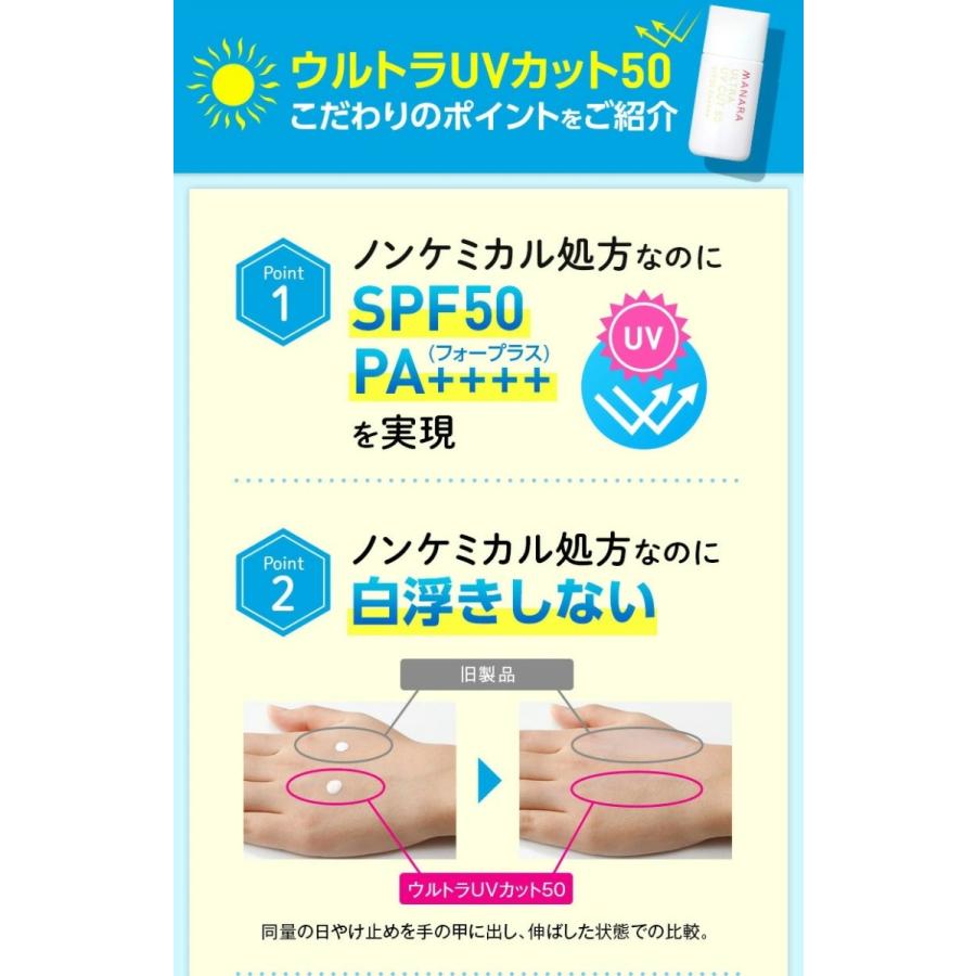 マナラ公式 / ウルトラUVカット50（SPF50 PA++++） 30mL