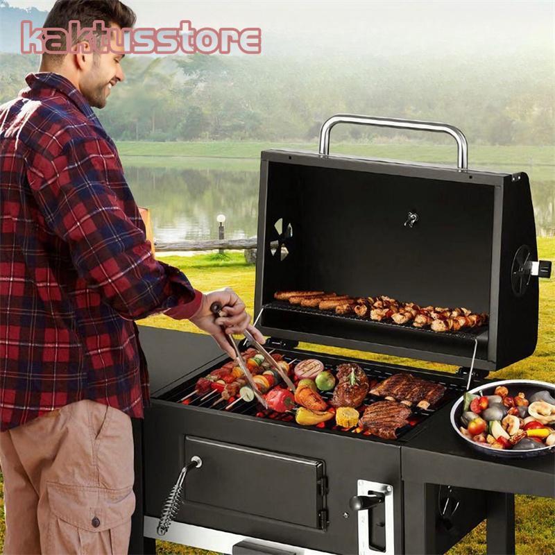 パティオガーデンバーベキューガス屋外調理用 ダブルバーナーバーベキュープロパンガスグリル、サイドファーネス付き、 p21044817d4db