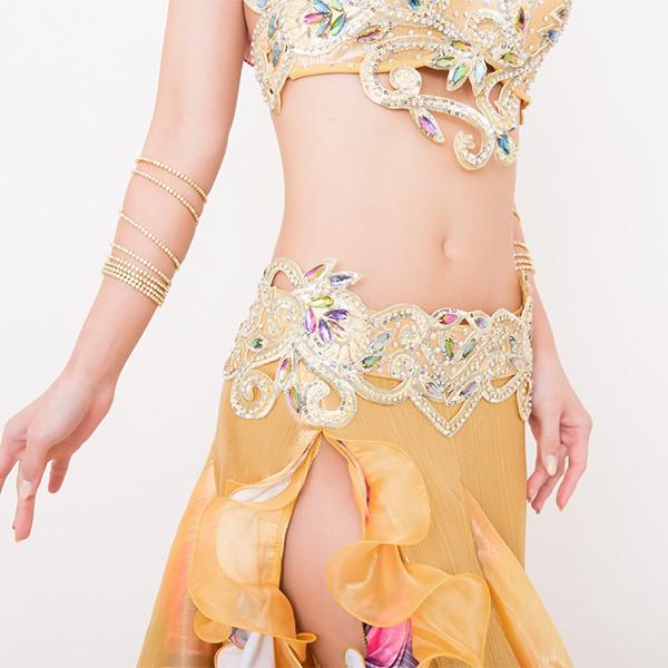 ダナドレス ゴールド 3点セット ベリーダンス 衣装 セット オリエンタル スカート ブラ ベルト コスチューム レディースファッション Manasmana Cz0068 Manasmana 通販 Yahoo ショッピング