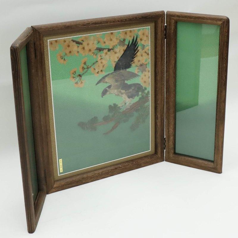 伝統工芸品 松鷹屏風 正月 兜飾り 鎧飾り 端午の節句屏風 伝統