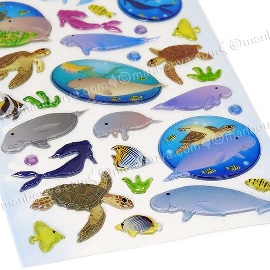 ジュゴン グッズ ドロップシール かわいい 海の生き物 アクア