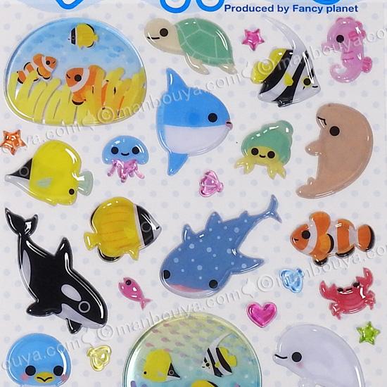 海の生き物 ドロップシール かわいい 水族館グッズ うみうみプラネット
