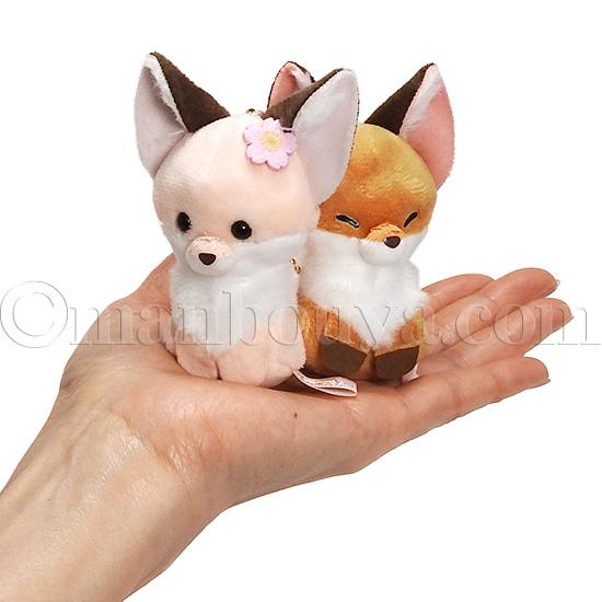 み*ん様 自作ぬいぐるみ　にこにこきつね キツネ ぬいぐるみ 動物 キーホルダー アミューズ AMUFUN ニコニコぺあ