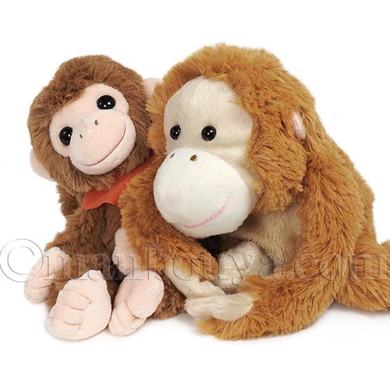 動物園 ぬいぐるみ AQUA しっぽくるりサル オランウータン 単品
