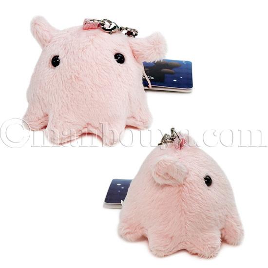 メンダコ ぬいぐるみ ピンク しんかいさん 携帯ストラップ 桃色 A-SHOW