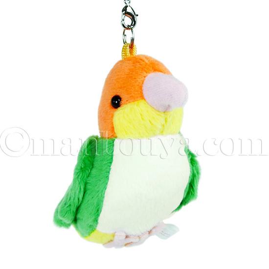 シロハラインコ ぬいぐるみ 小鳥 雑貨 携帯ストラップ A-SHOW