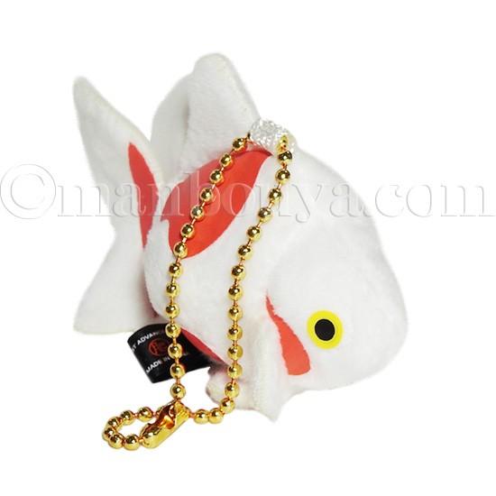 金魚 雑貨 ぬいぐるみ グッズ A Show 栄商 鈴入り バッグチャーム ボールチェーン リュウキン ホワイト 8 5cm As 87 まんぼう屋ドットコム Yahoo 店 通販 Yahoo ショッピング