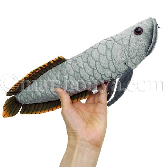 ブラックアロワナ ぬいぐるみ 古代魚 A-SHOW 栄商 わくわく図鑑 