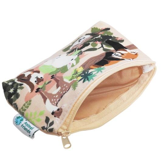動物 グッズ 布製ポーチ かなる アニマルフレンズ カラー キャンバス