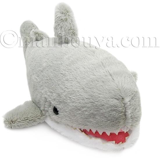サメ グッズ 鮫 ぬいぐるみ ハンドパペット シャーク グレー かなる