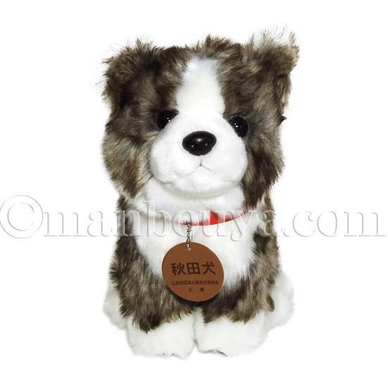 秋田犬 ぬいぐるみ 虎毛 保存会 キュート販売 CUTE 座りポーズ Mサイズ 23cm｜manbouya｜02