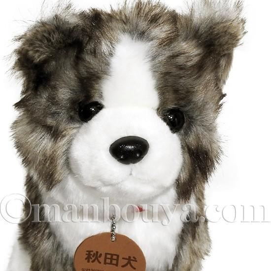 秋田犬 ぬいぐるみ 虎毛 保存会 キュート販売 CUTE 座りポーズ Mサイズ 23cm｜manbouya｜05