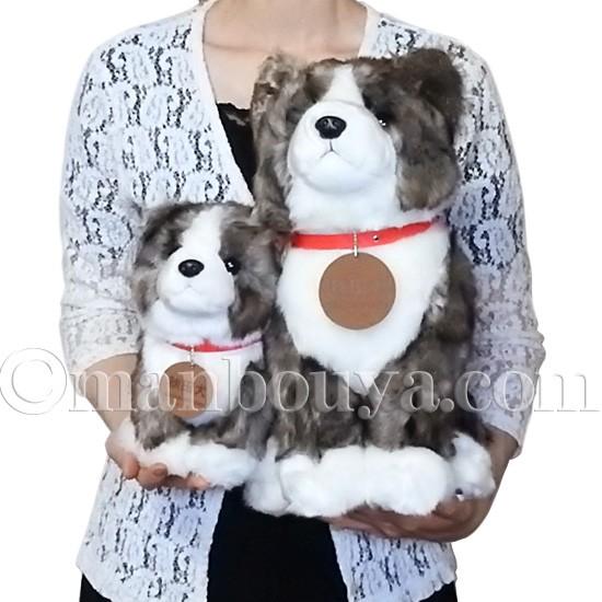 秋田犬 ぬいぐるみ 虎毛 保存会 キュート販売 CUTE 座りポーズ Mサイズ 23cm｜manbouya｜07