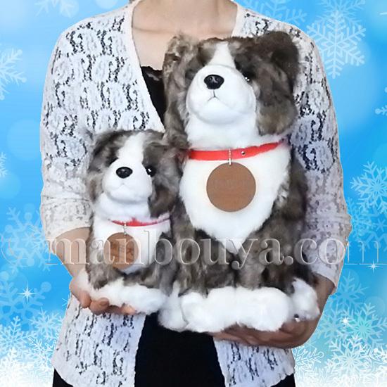 5%OFF 秋田犬 ぬいぐるみ クリスマス キュート販売 あきたいぬ 虎毛 L＆Mセット サンタ衣装の画像