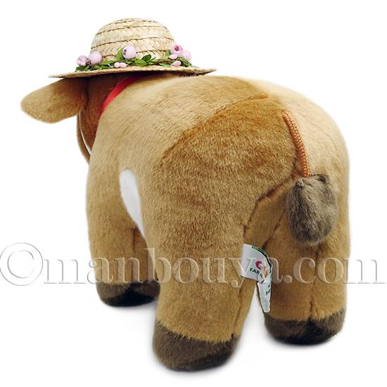 動物 ウシ ぬいぐるみ 牛 麦わら帽子 セット キュート販売 CUTE