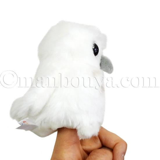 フクロウ ぬいぐるみ 鳥 フィンガーパペット 指人形 キュート販売 CUTE ゆびパペ 白ふくろう 10cm｜manbouya｜02