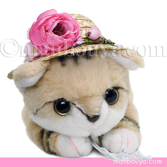 猫のぬいぐるみ 帽子付き スナネコ ぬいぐるみ 猫 麦わら帽子 セット キュート販売 CUTE