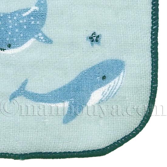 24点　maffon ガーゼハンカチ　タオル　クジラ 24点 maffon ガーゼハンカチ タオル クジラ 24点 maffon ガーゼ