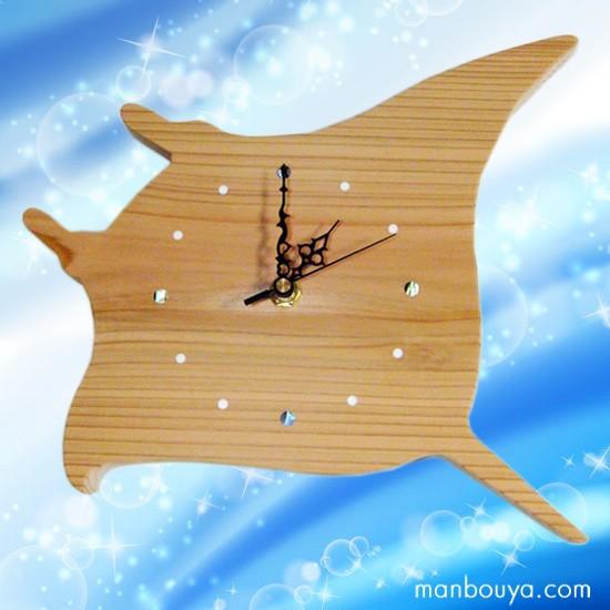 マンタ グッズ インテリア 雑貨 壁掛け時計 おしゃれな 木製 ハンドメイド オリジナルウォールクロック オニイトマキエイ My 0005 まんぼう屋ドットコム Yahoo 店 通販 Yahoo ショッピング