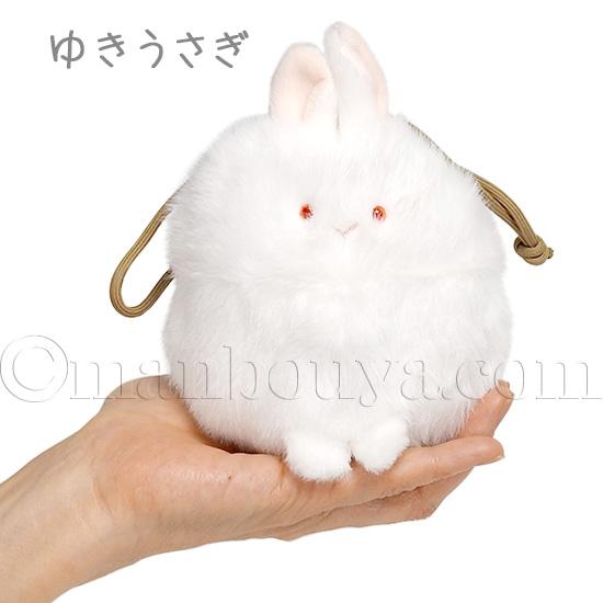 シマエナガ うさぎ ぬいぐるみ 雑貨 巾着 小物入れ 内藤デザイン研究所