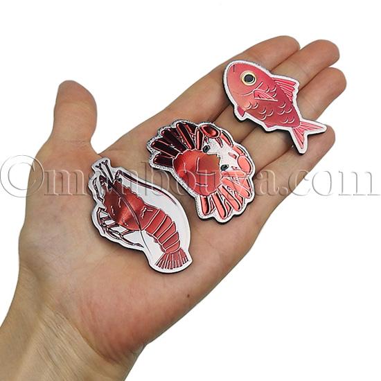 水族館グッズ マグネット 雑貨 魚 エッチングダイカットマグネット