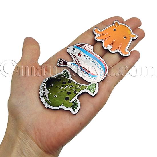 水族館グッズ マグネット 雑貨 深海魚 エッチングダイカット
