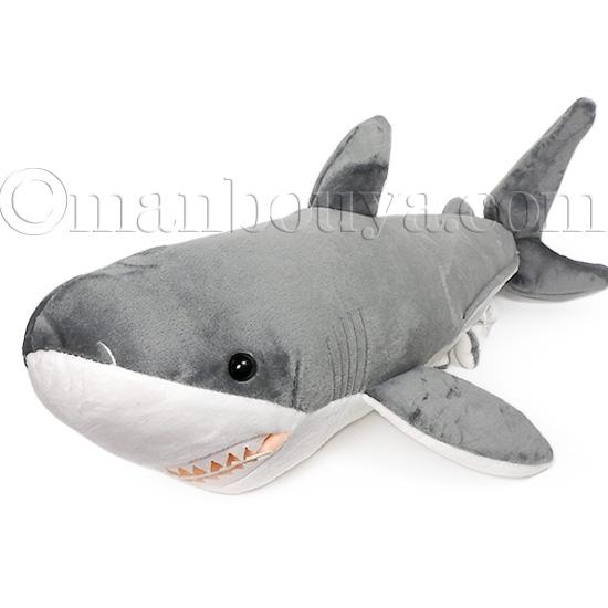 サメ グッズ ぬいぐるみ 水族館 おもちゃ 鮫 ツートン グレー 55cm