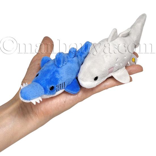 サメ ぬいぐるみ マスコット 水族館 お土産 プチ鮫 4種 オレンジ