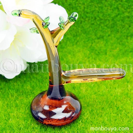 ミニチュア ガラス細工 木 植物 ディスプレイ 小物 乗せて飾れる木