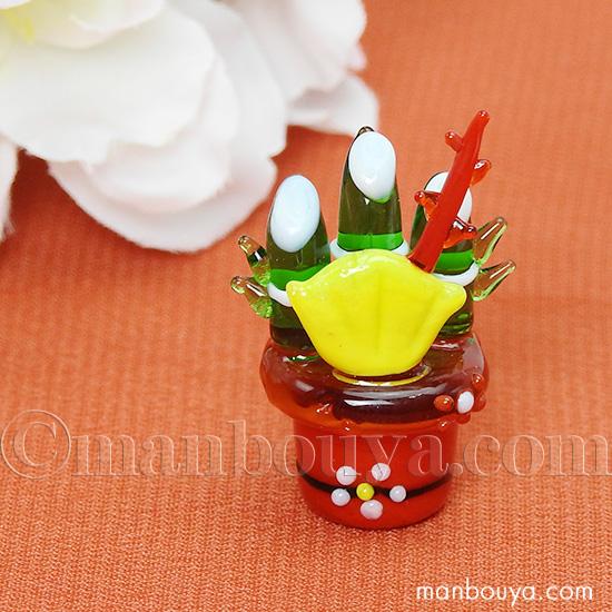 門松　ガラス細工　ミニチュア 正月飾り 門松 ガラス細工 ミニチュア 置物 かわいい 迎春飾り