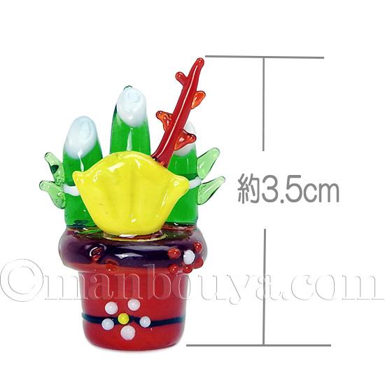 可愛い°門松ミニチュア ガラス細工ミニ正月 置物 オブジェ 正月飾り