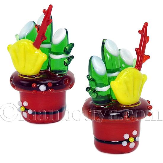 正月飾り 門松 ガラス細工 ミニチュア 置物 かわいい 迎春飾り