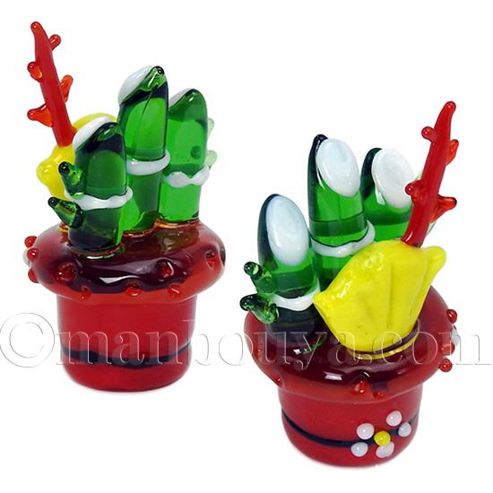 正月飾り 門松 ガラス細工 ミニチュア 置物 かわいい 迎春飾り