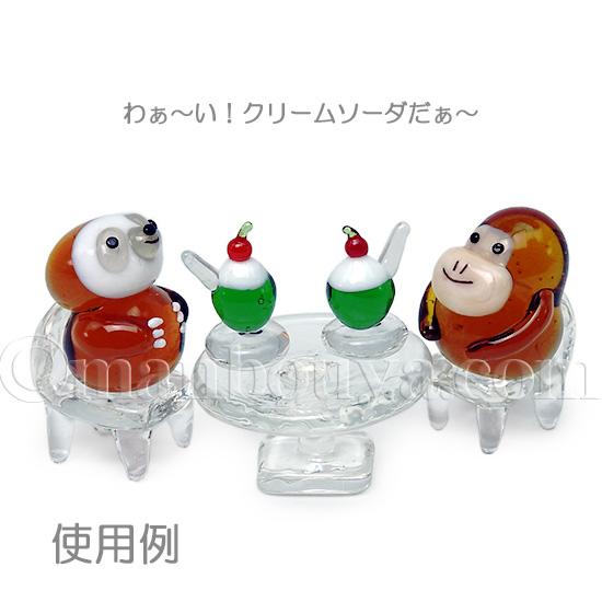 食品 ガラス細工 ミニチュア 雑貨 小物 クリームソーダ ビブロ