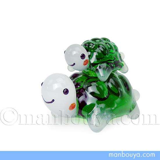 カメ グッズ 雑貨 ガラス細工 ミニチュア 置物 水族館 お土産 亀