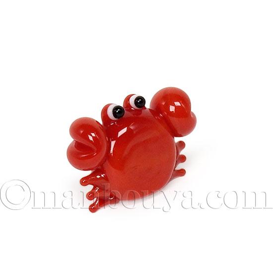 カニ 置物 海の生き物 ミニチュア ガラス細工 水族館 お土産 ビブロ か