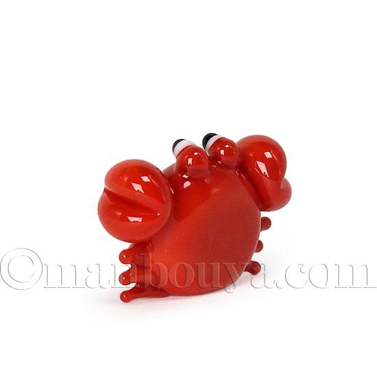 カニ 置物 海の生き物 ミニチュア ガラス細工 水族館 お土産 ビブロ か