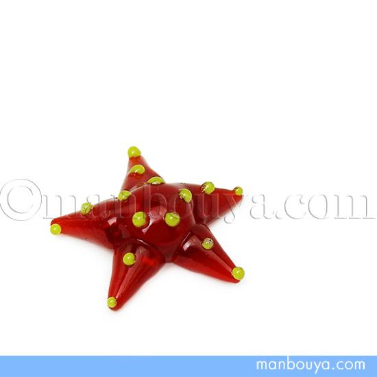 ガラス細工　ミニチュア　ヒトデ 水族館 グッズ 海の生き物 ガラス細工 ミニチュア 雑貨 ヒトデ