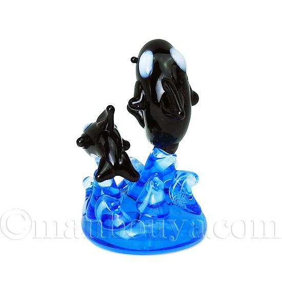 シャチ グッズ 雑貨 ガラス細工 ミニチュア 置物 水族館 お土産